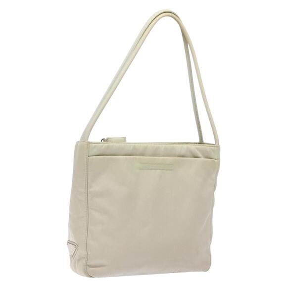 PRADA Tote Bag Nylon White Silver - Picture 1 of 13